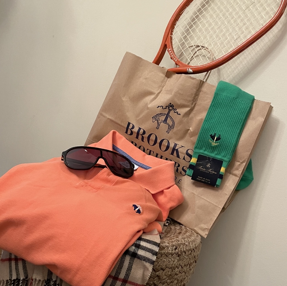 Brooks Brothers Salmon Polo size L